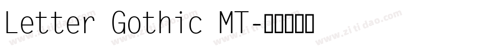 Letter Gothic MT字体转换